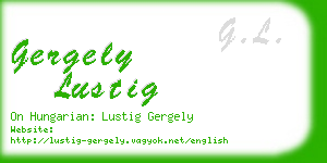 gergely lustig business card